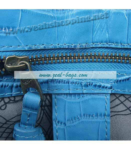 Knockoff Proenza Schouler Suede PS1 Satchel Bag in Light Blue Croc Veins
